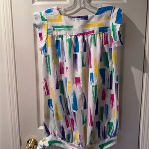 Colourful Vintage Brushstroke Mini Dress
